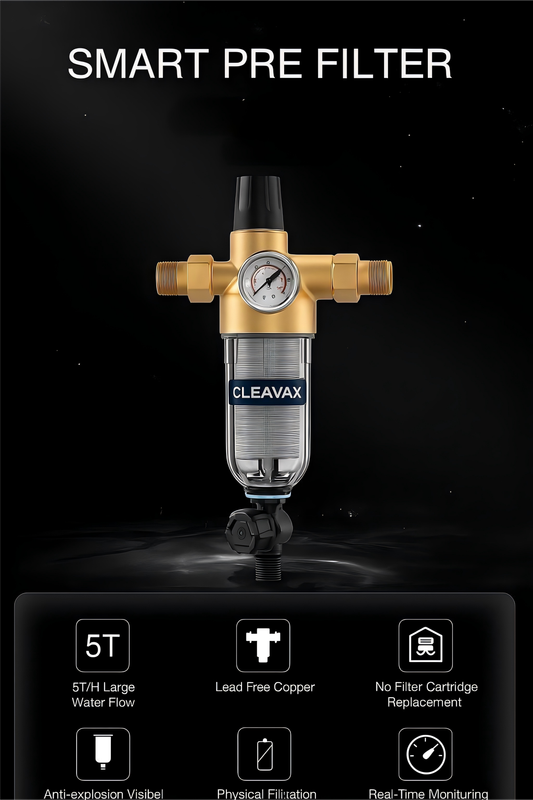 Whole‑House Sediment Pre‑Filter System – 40 Micron Mesh, Up to 5.5 GPM Flow