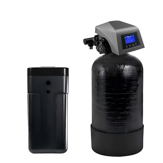 6.6 GPM Commercial Whole House Water Softener System with 6.6-Gallon Salt Tank, Intelligent Control Valve, Reverse Regeneration, Leak Protection & Wireless Remote