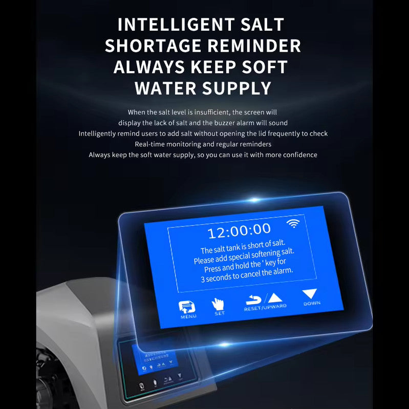 17.6 GPM Commercial Whole House Water Softener System with 10.6-Gallon Salt Tank, Intelligent Control Valve, Reverse Regeneration, Leak Protection & Wireless Remote