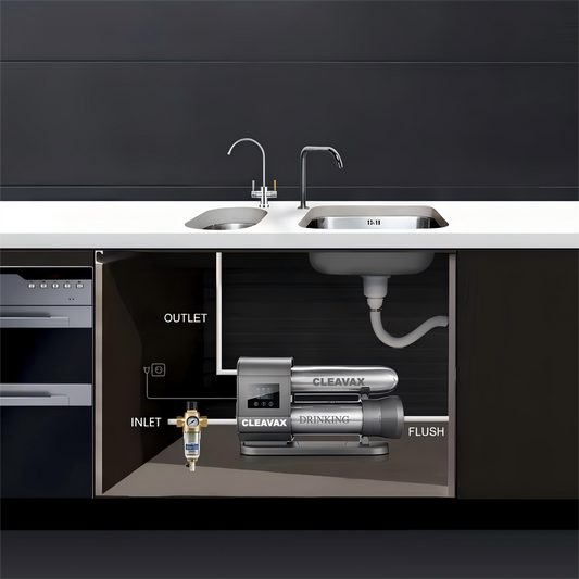 Under Sink Dual Outlet Ultrafiltration Water Purifier 0.55 GPM with Smart LED Filter Replacement Reminder, 0.01 Micron UF Membrane and Double Activated Carbon Filter, Tankless Design for Kitchen Use