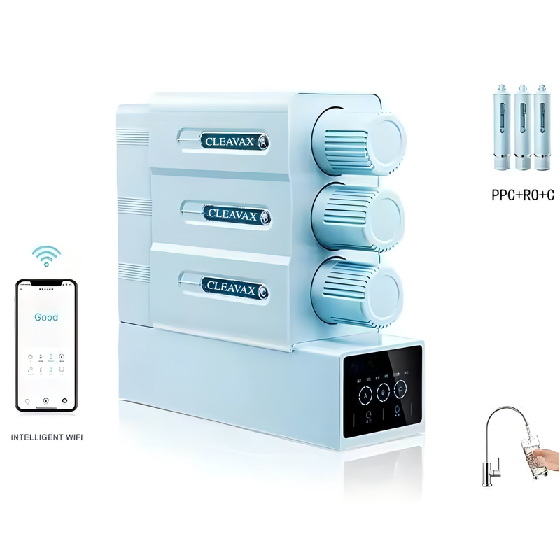 Under Sink Reverse Osmosis (RO) Water Filtration System with PP, Activated Carbon, and RO Membrane, Dual Outlet with 3.2-Gallon Tank