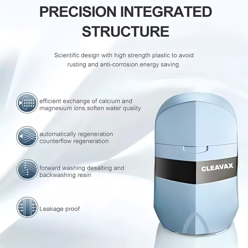 4.4 GPM Smart Whole House Water Softener with 2.6-Gallon Salt Tank, Intelligent Control Valve, Reverse Regeneration, Leak Protection & Wireless Remote