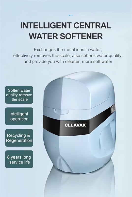 4.4 GPM Smart Whole House Water Softener with 3.3-Gallon Salt Tank, Intelligent Control Valve, Reverse Regeneration, Leak Protection & Wireless Remote