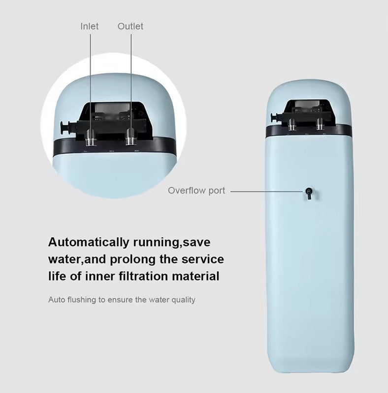 13 GPM Smart Whole House Water Softener with 6.6-Gallon Salt Tank, Intelligent Control Valve, Reverse Regeneration, Leak Protection & Wireless Remote