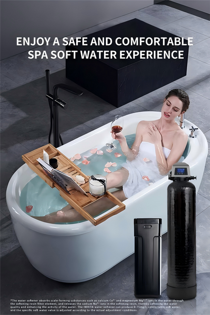 6.6 GPM Commercial Whole House Water Softener System with 6.6-Gallon Salt Tank, Intelligent Control Valve, Reverse Regeneration, Leak Protection & Wireless Remote