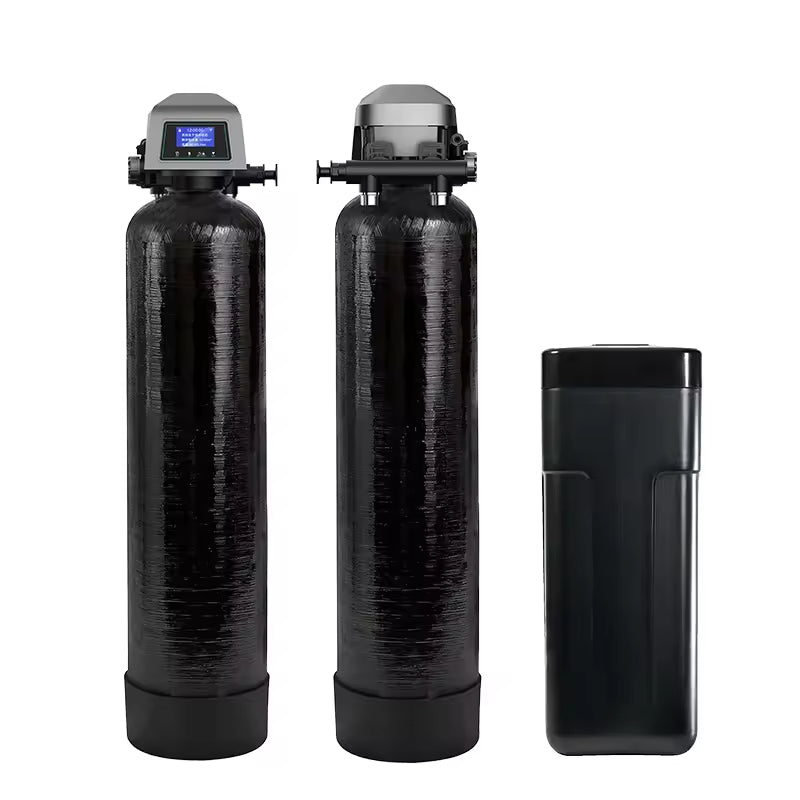 17.6 GPM Commercial Whole House Water Softener System with 10.6-Gallon Salt Tank, Intelligent Control Valve, Reverse Regeneration, Leak Protection & Wireless Remote